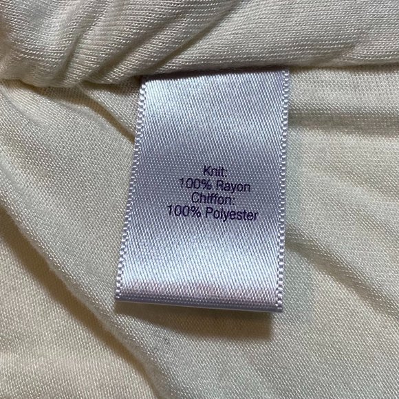 Jennifer Lopez Sheer Tunic Top Size Large Brown Cream - Picture 6 of 6